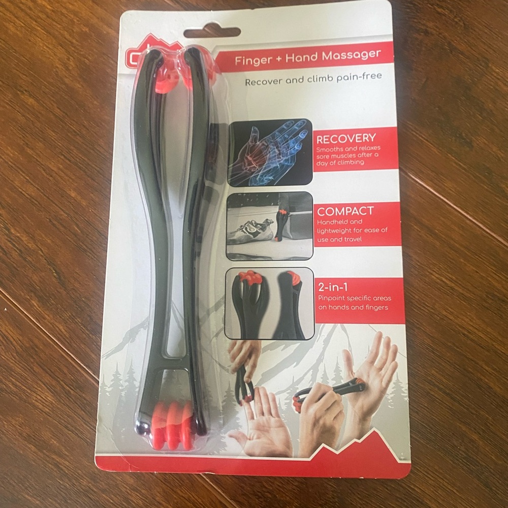 Black and Red Finger Hand Massager